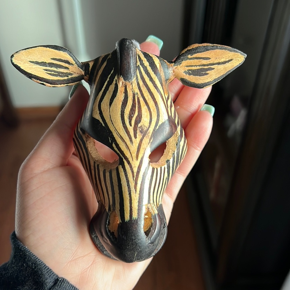 Mini Wooden Zebra